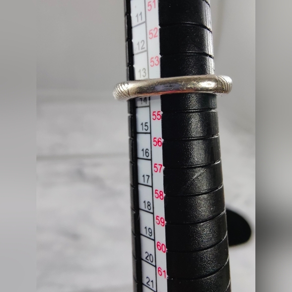 Judith Ripka Sterling Silver CZ Ring Size 7 – Rope Design .925 Signed - Picture 6 of 10